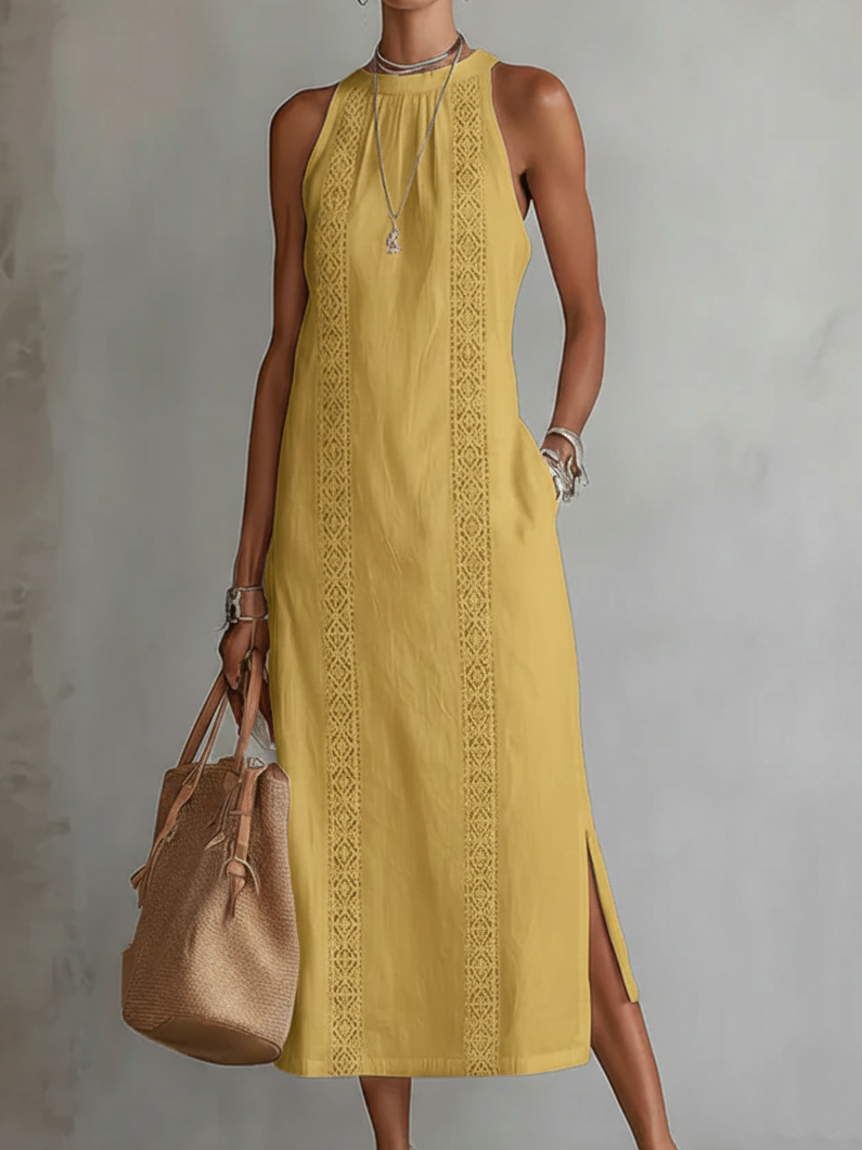 Jovial | Elegante e Leggero Abito Midi da Donna Smanicato 3