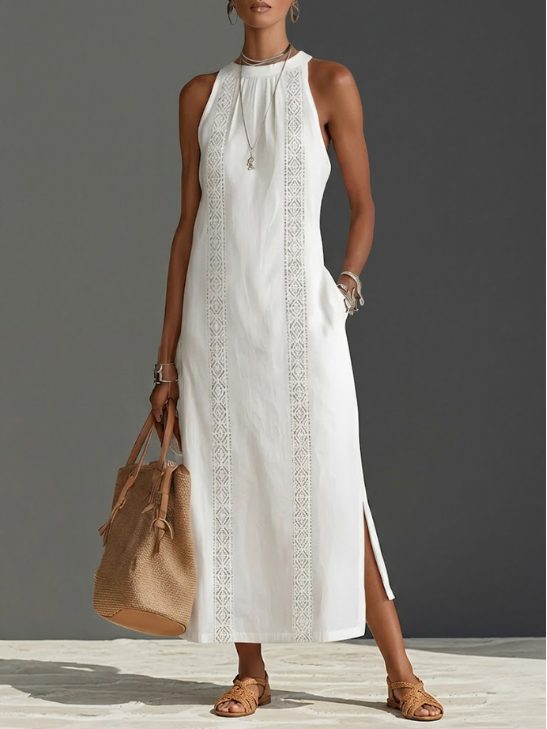 Jovial | Elegante e Leggero Abito Midi da Donna Smanicato 8