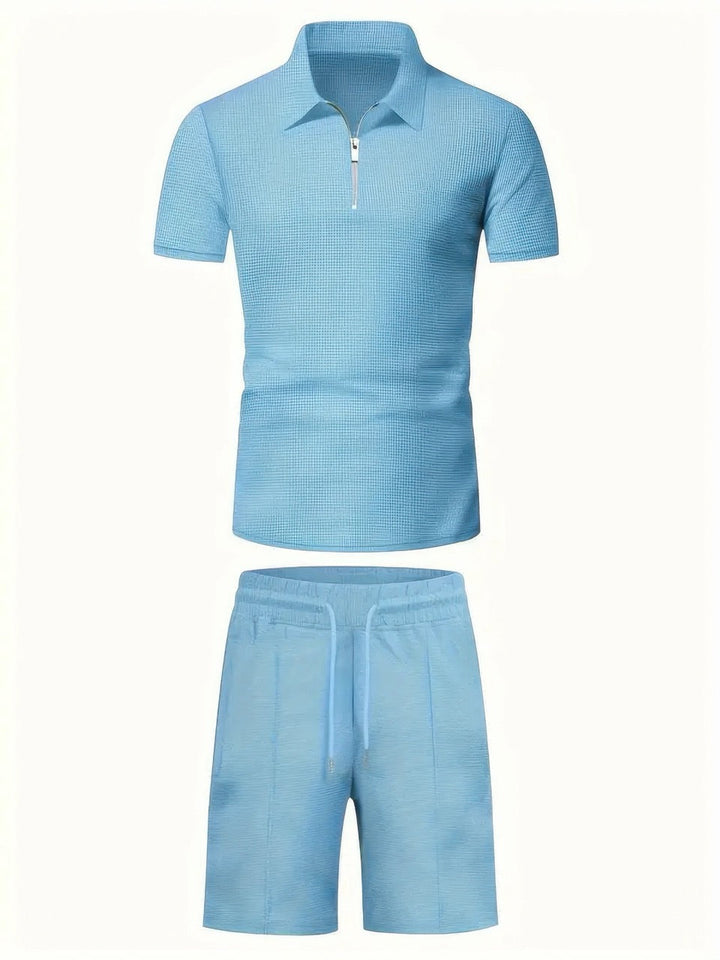 Jovian | Elegante e Comodo Set di Camicia e Pantaloncini per Uomo – Slim Fit e Tessuto Traspirante 7