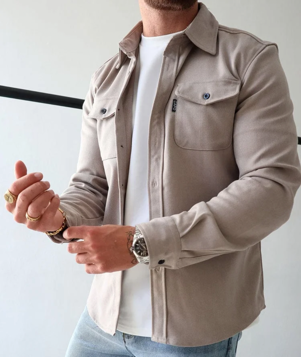 Jovian | Giacca Camicia Uomo Traspirante Elegante Comfort Fit 0