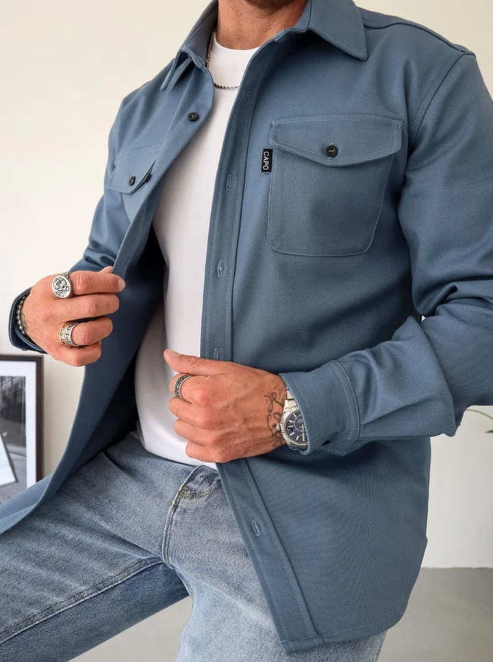 Jovian | Giacca Camicia Uomo Traspirante Elegante Comfort Fit 2