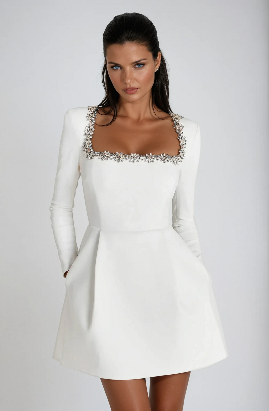 Jovita | Abito da Sposa Mini Elegante Moderno Femminile Leggero Comfort 6
