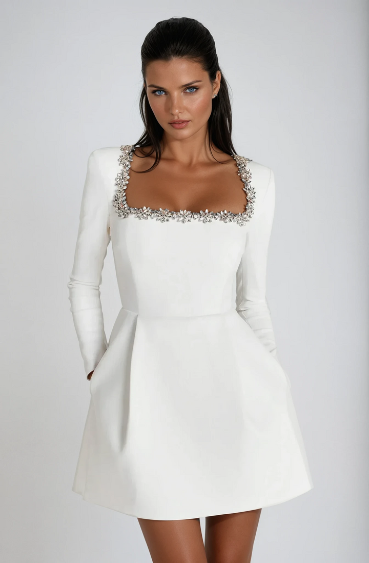Jovita | Abito da Sposa Mini Elegante Moderno Femminile Leggero Comfort 6