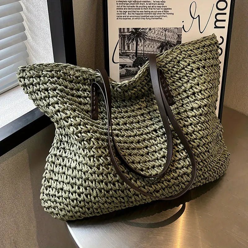 Julia | Borsa tote intrecciata oversize per l'estate e il tempo libero 1