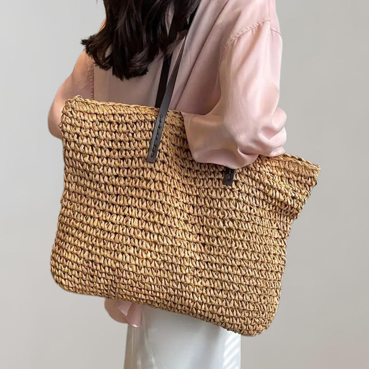 Julia | Borsa tote intrecciata oversize per l'estate e il tempo libero 10