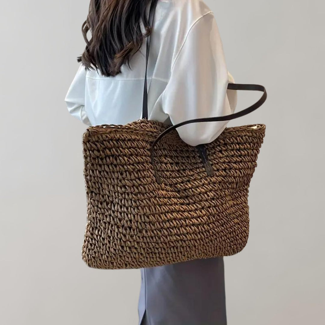 Julia | Borsa tote intrecciata oversize per l'estate e il tempo libero 11