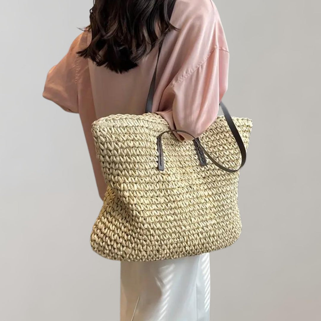 Julia | Borsa tote intrecciata oversize per l'estate e il tempo libero 2