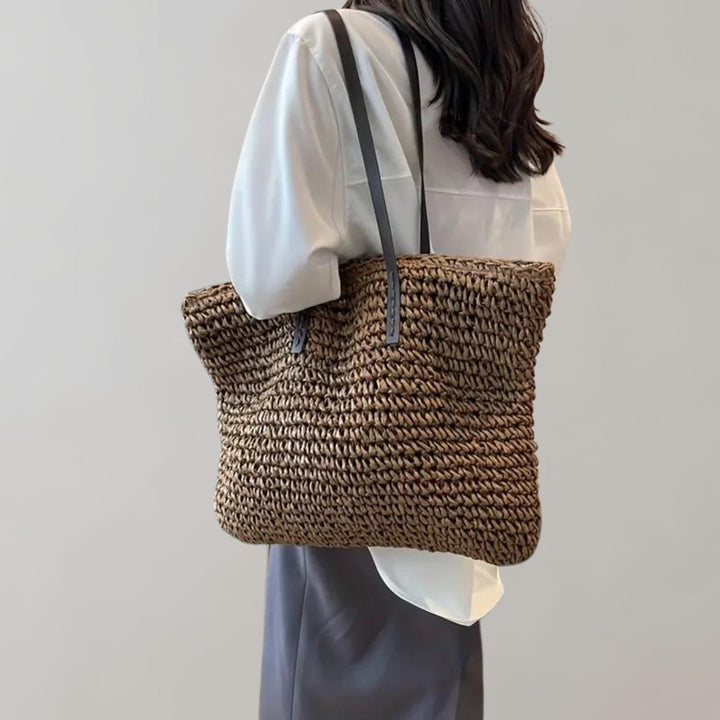 Julia | Borsa tote intrecciata oversize per l'estate e il tempo libero 3