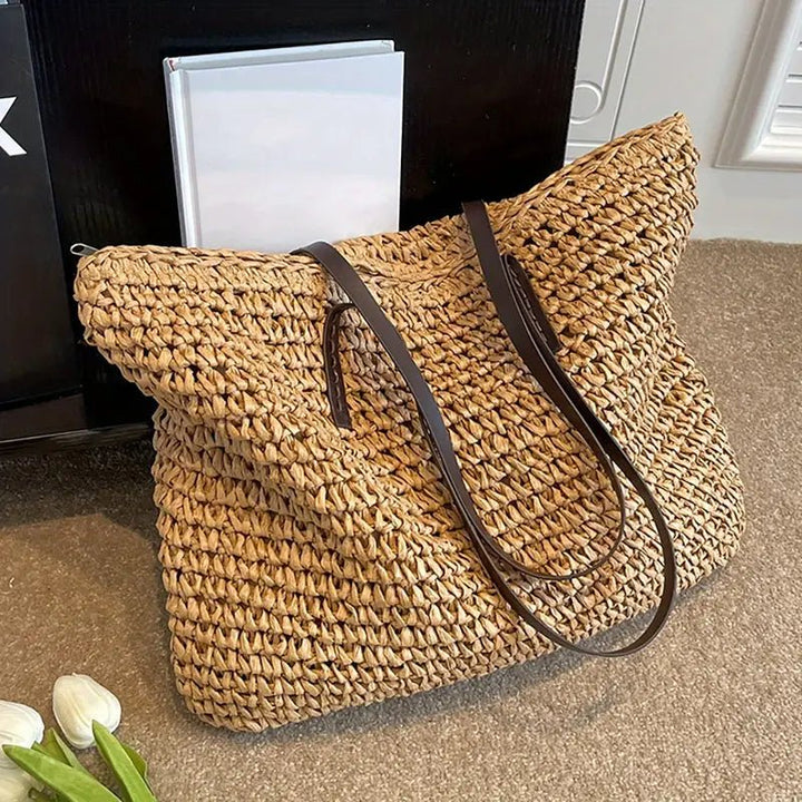 Julia | Borsa tote intrecciata oversize per l'estate e il tempo libero 5