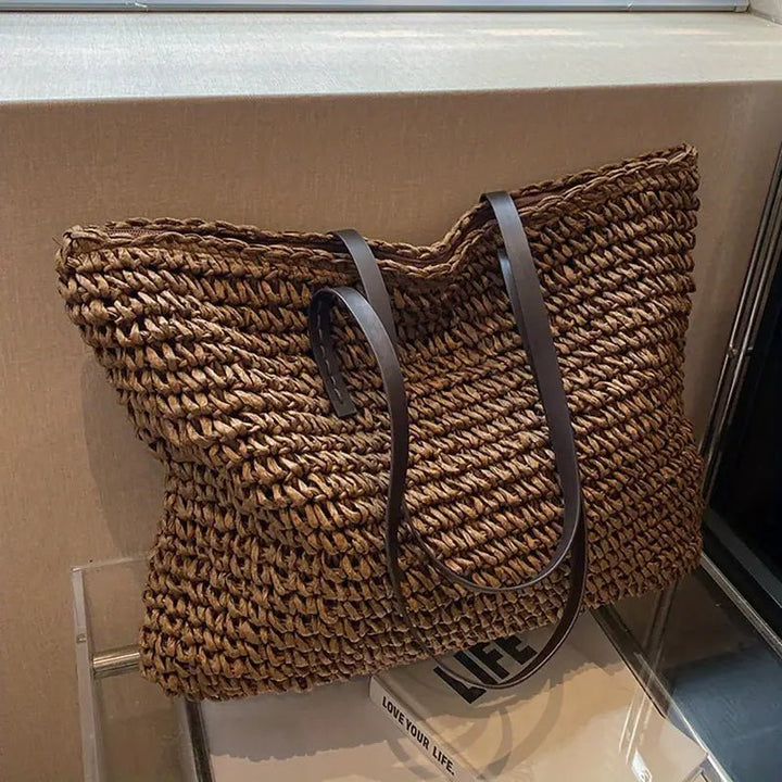 Julia | Borsa tote intrecciata oversize per l'estate e il tempo libero 6