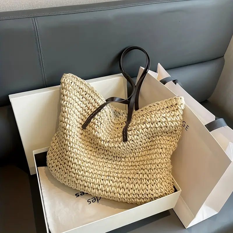 Julia | Borsa tote intrecciata oversize per l'estate e il tempo libero 8