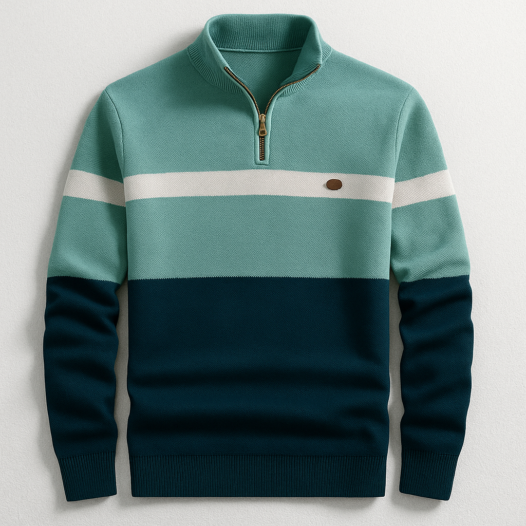 Julian | Elegante e Versatile Maglione Uomo a Maglia con Zip a Un Quarto 1
