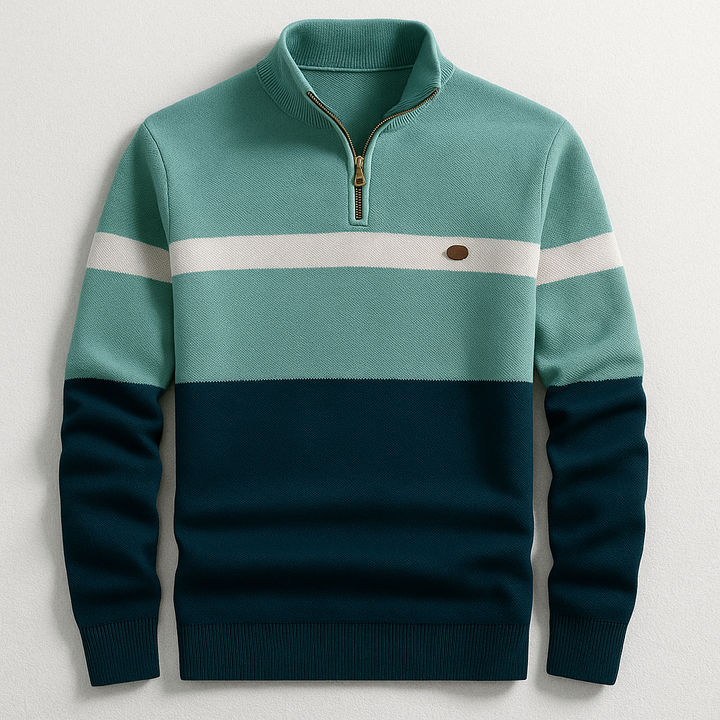 Julian | Elegante e Versatile Maglione Uomo a Maglia con Zip a Un Quarto 1