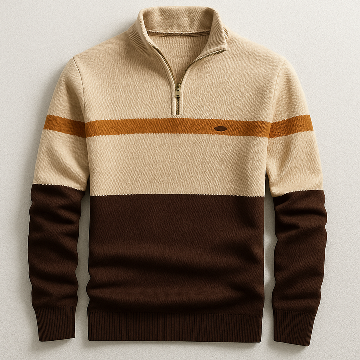 Julian | Elegante e Versatile Maglione Uomo a Maglia con Zip a Un Quarto 2