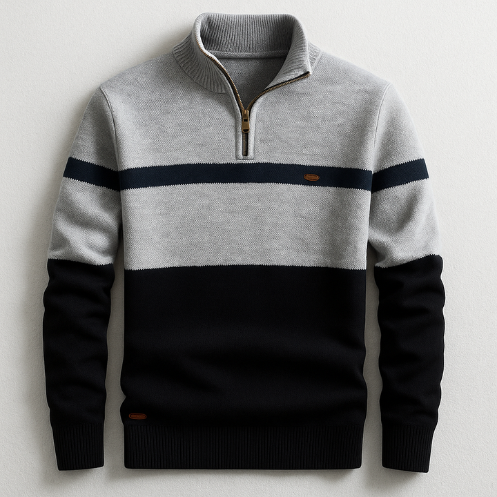 Julian | Elegante e Versatile Maglione Uomo a Maglia con Zip a Un Quarto 3