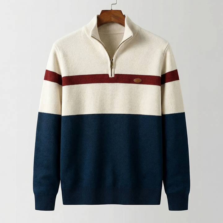 Julian | Elegante e Versatile Maglione Uomo a Maglia con Zip a Un Quarto 4