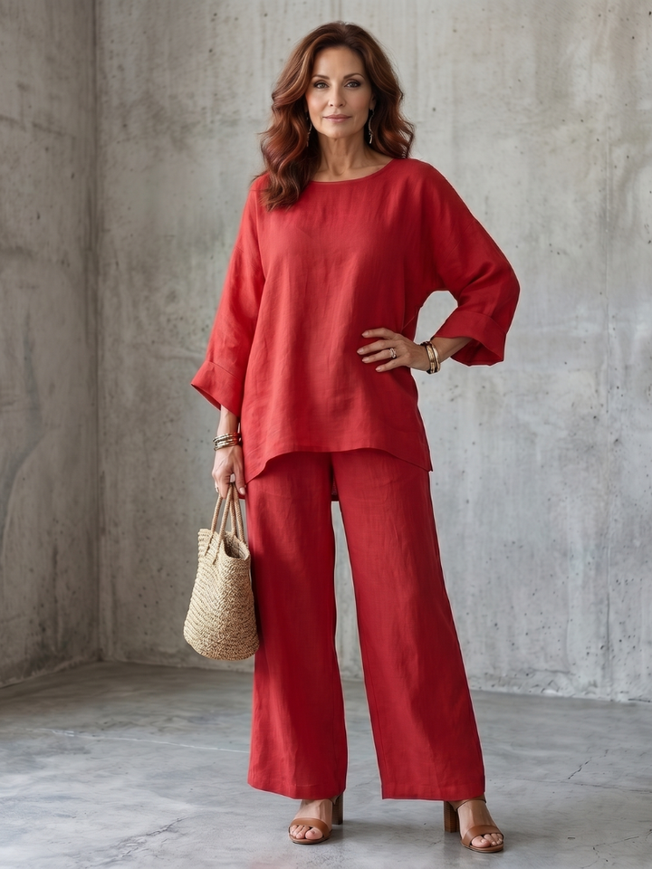 Juna | Elegante e Confortevole Set Tunica e Pantaloni Oversize 0