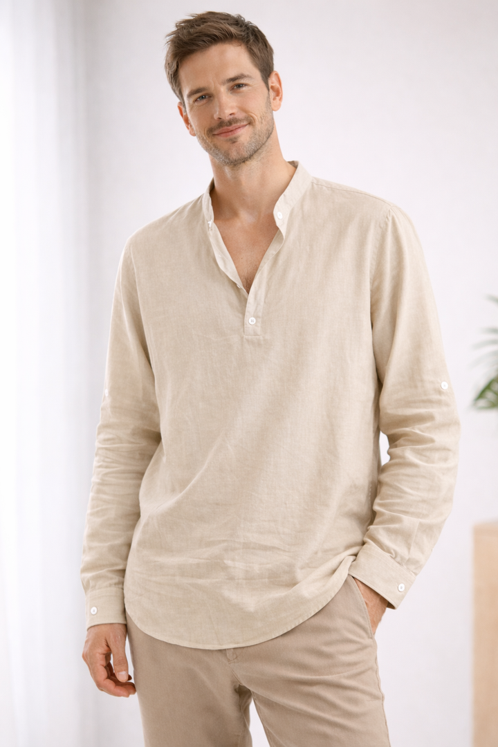Kaelric | Camicia casual a maniche lunghe da uomo 0