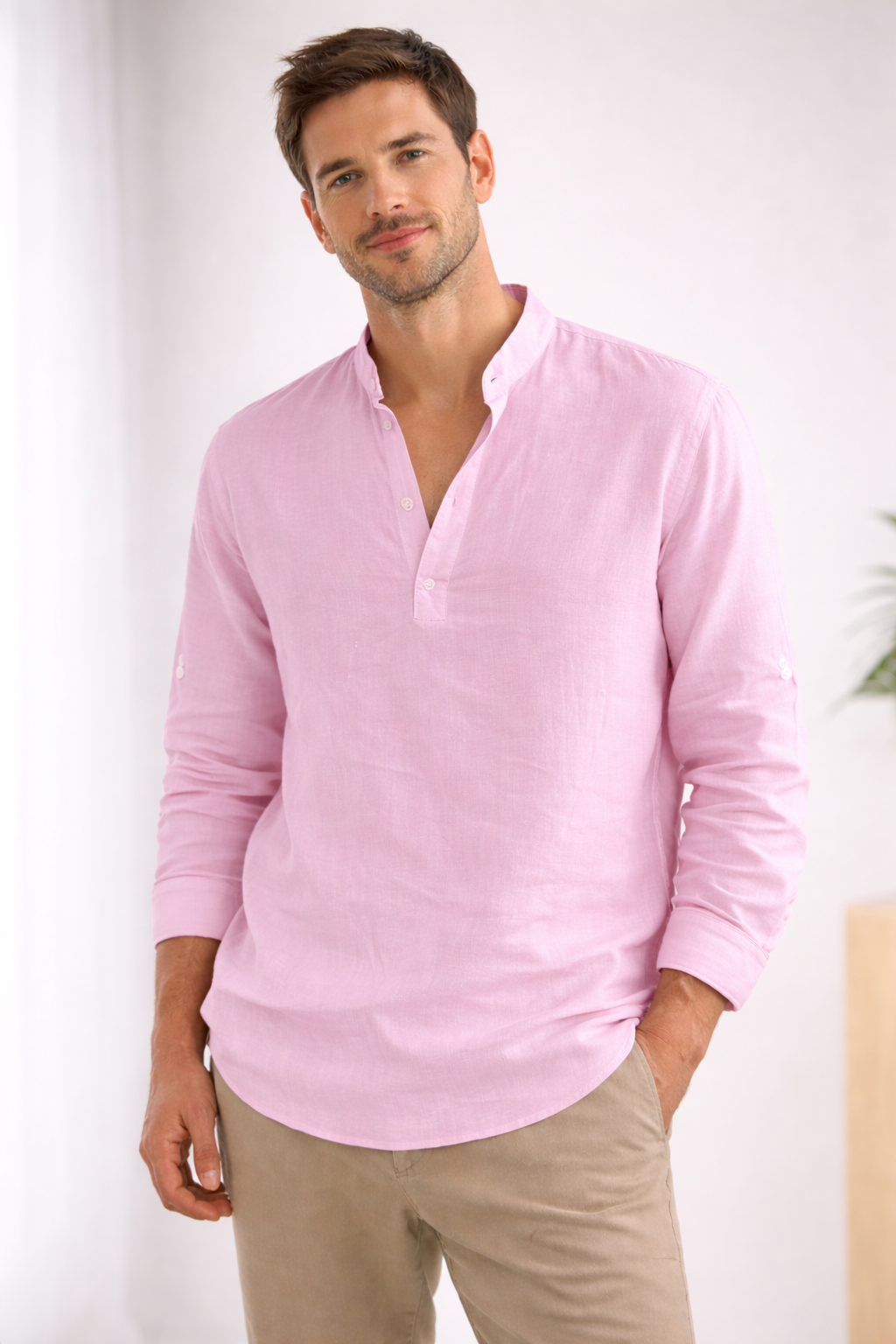 Kaelric | Camicia casual a maniche lunghe da uomo 4