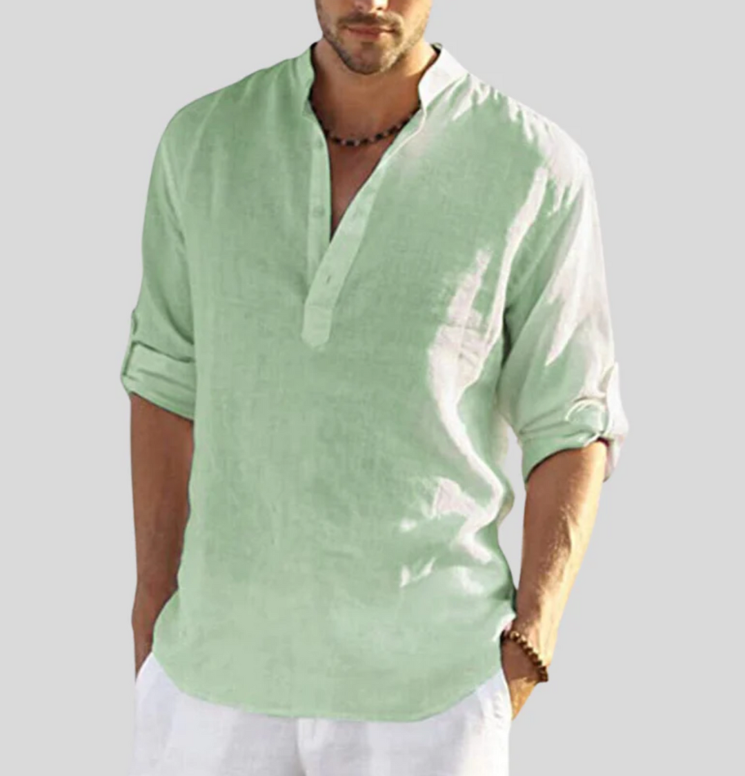 Kaelric | Camicia casual a maniche lunghe da uomo 8
