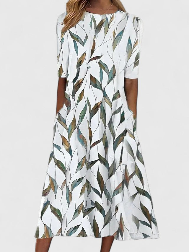 Karelieth | Elegante Abito Midi Donna con Stampa Floreale e Vestibilità Comoda 1