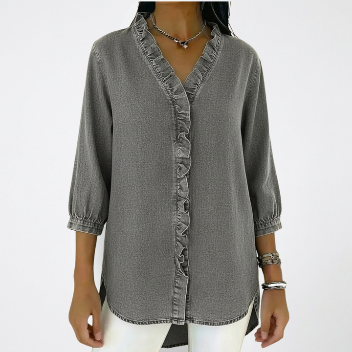 Karin | Elegante Blusa Donna con Volant - Comfort e Stile per Ogni Occasione 1