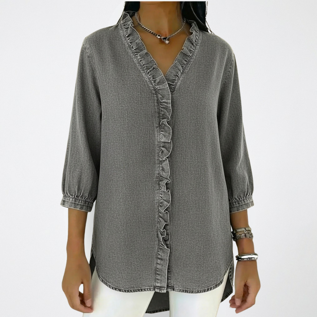 Karin | Elegante Blusa Donna con Volant - Comfort e Stile per Ogni Occasione 2