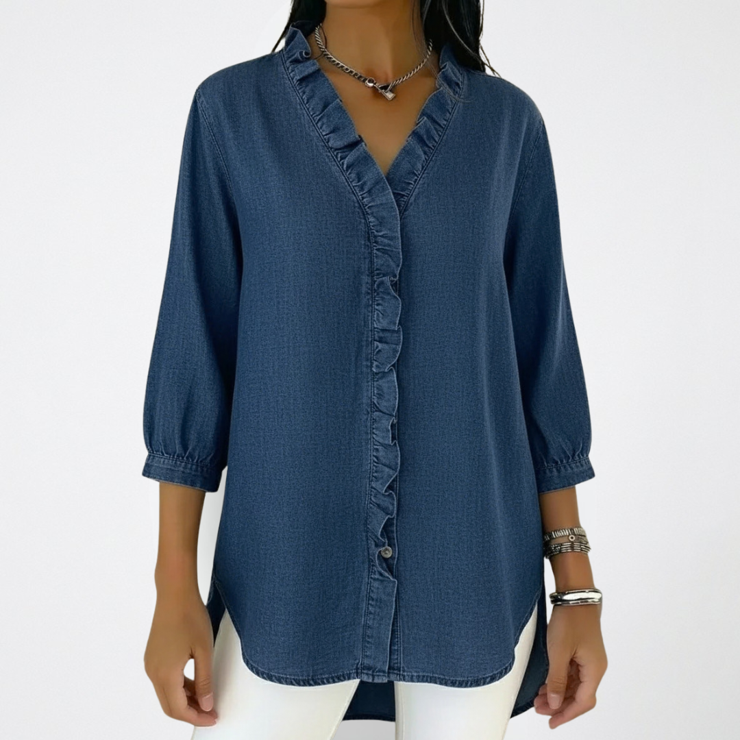 Karin | Elegante Blusa Donna con Volant - Comfort e Stile per Ogni Occasione 4