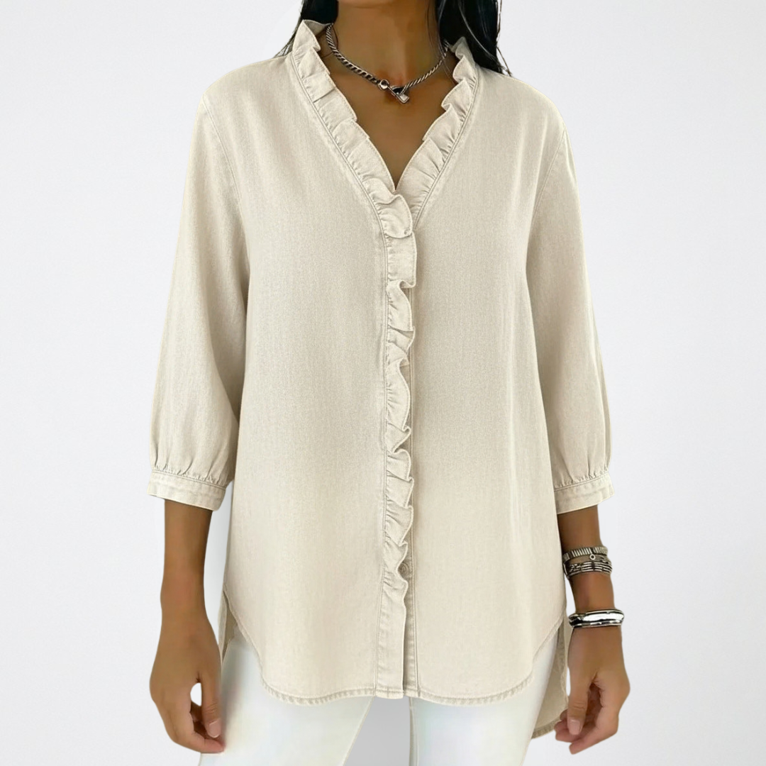 Karin | Elegante Blusa Donna con Volant - Comfort e Stile per Ogni Occasione 7