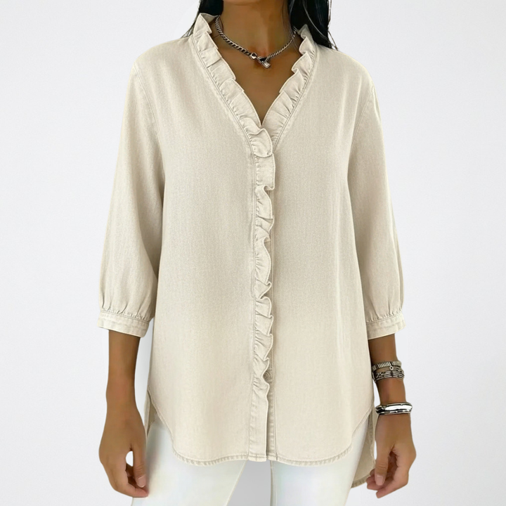 Karin | Elegante Blusa Donna con Volant - Comfort e Stile per Ogni Occasione 7