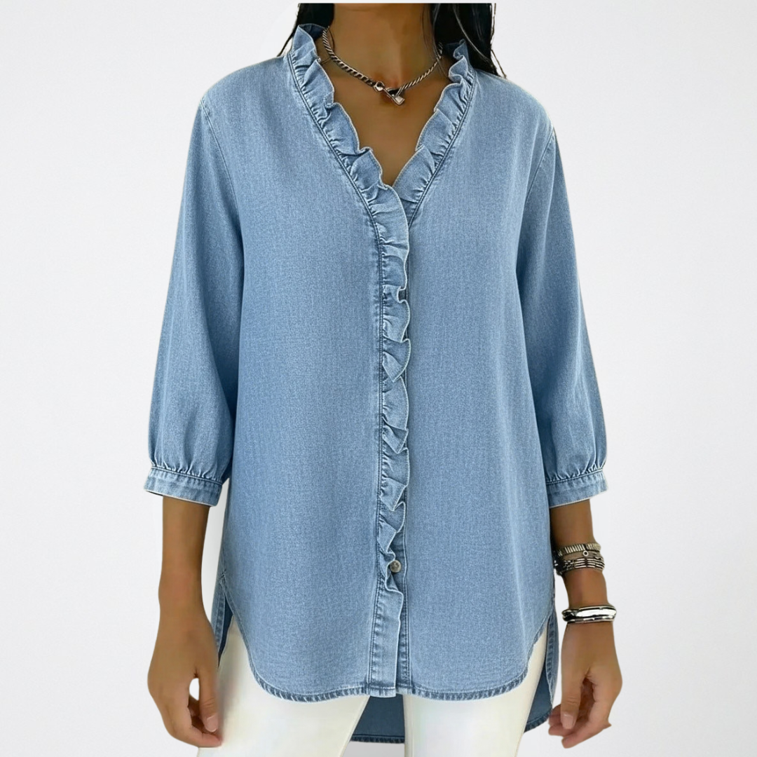 Karin | Elegante Blusa Donna con Volant - Comfort e Stile per Ogni Occasione 9