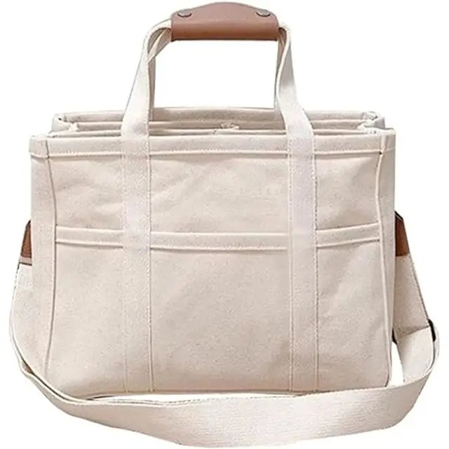 Karolin | Elegante borsa tote in tela con scomparti multipli 0