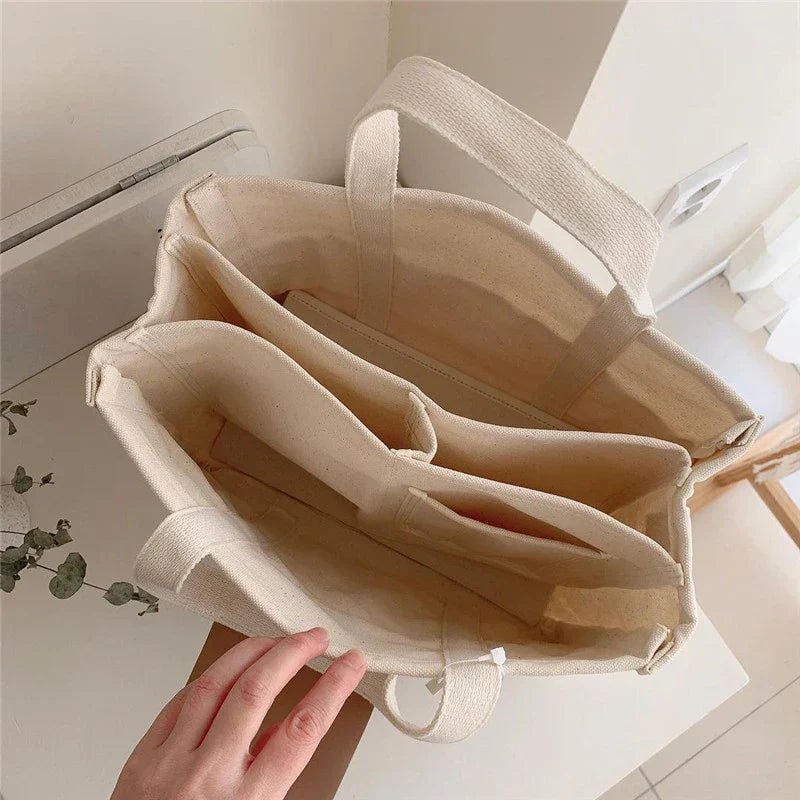 Karolin | Elegante borsa tote in tela con scomparti multipli 3