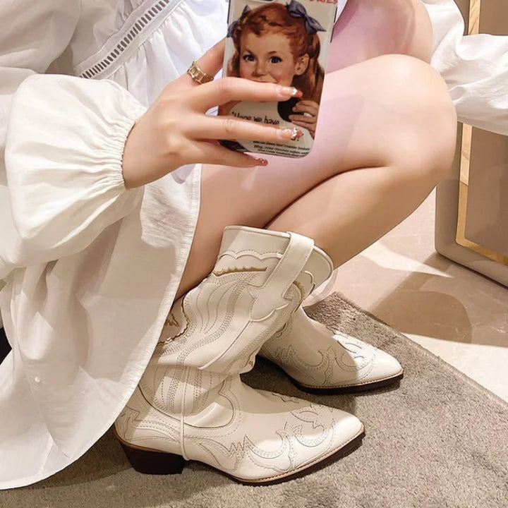 Karolin | Stivali da cowboy western impermeabili ricamati 3