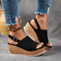 Isabella | Sandali con zeppa estivi eleganti e comodi con stampa animalier