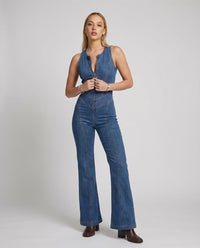 Valentina | Modern and versatile retro-chic denim jumpsuit