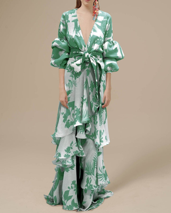 Katrina | Elegante Maxi Abito Donna Floreale per Cerimonia e Occasioni Speciali 1