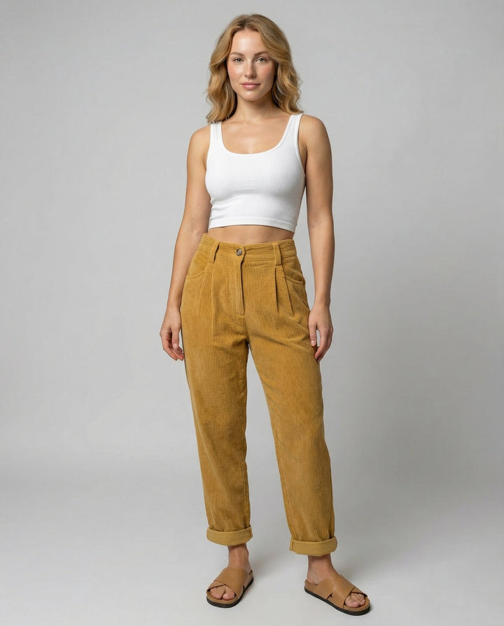 Katrina | Eleganti e Comodi Pantaloni da Donna in Velluto a Coste 0