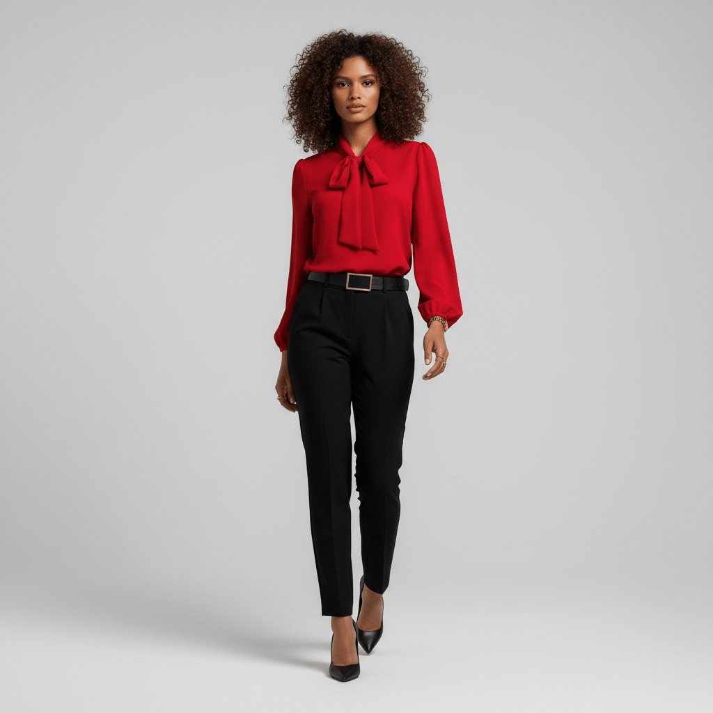 Kayleigh | Camicetta a maniche lunghe comoda ed elegante con fiocco 1
