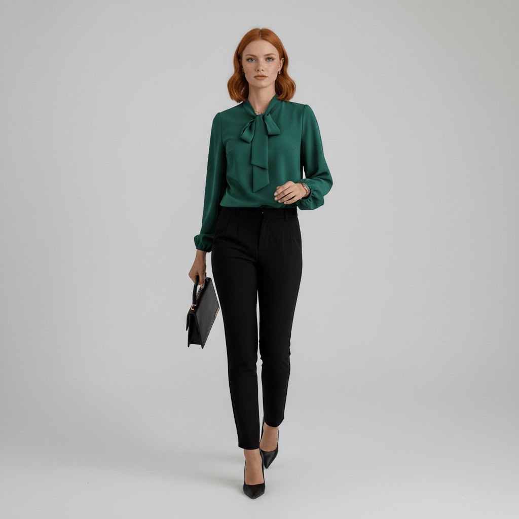 Kayleigh | Camicetta a maniche lunghe comoda ed elegante con fiocco 4