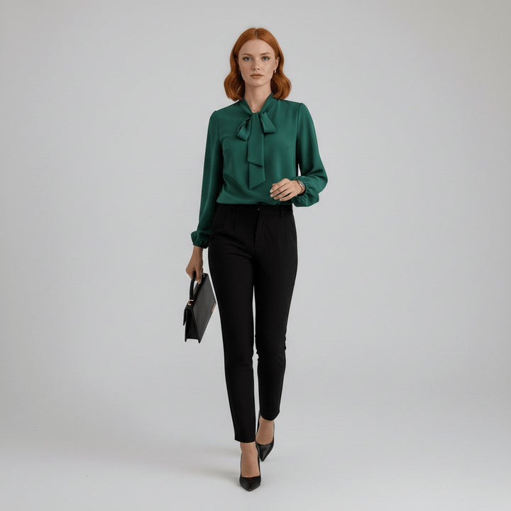 Kayleigh | Camicetta a maniche lunghe comoda ed elegante con fiocco 4