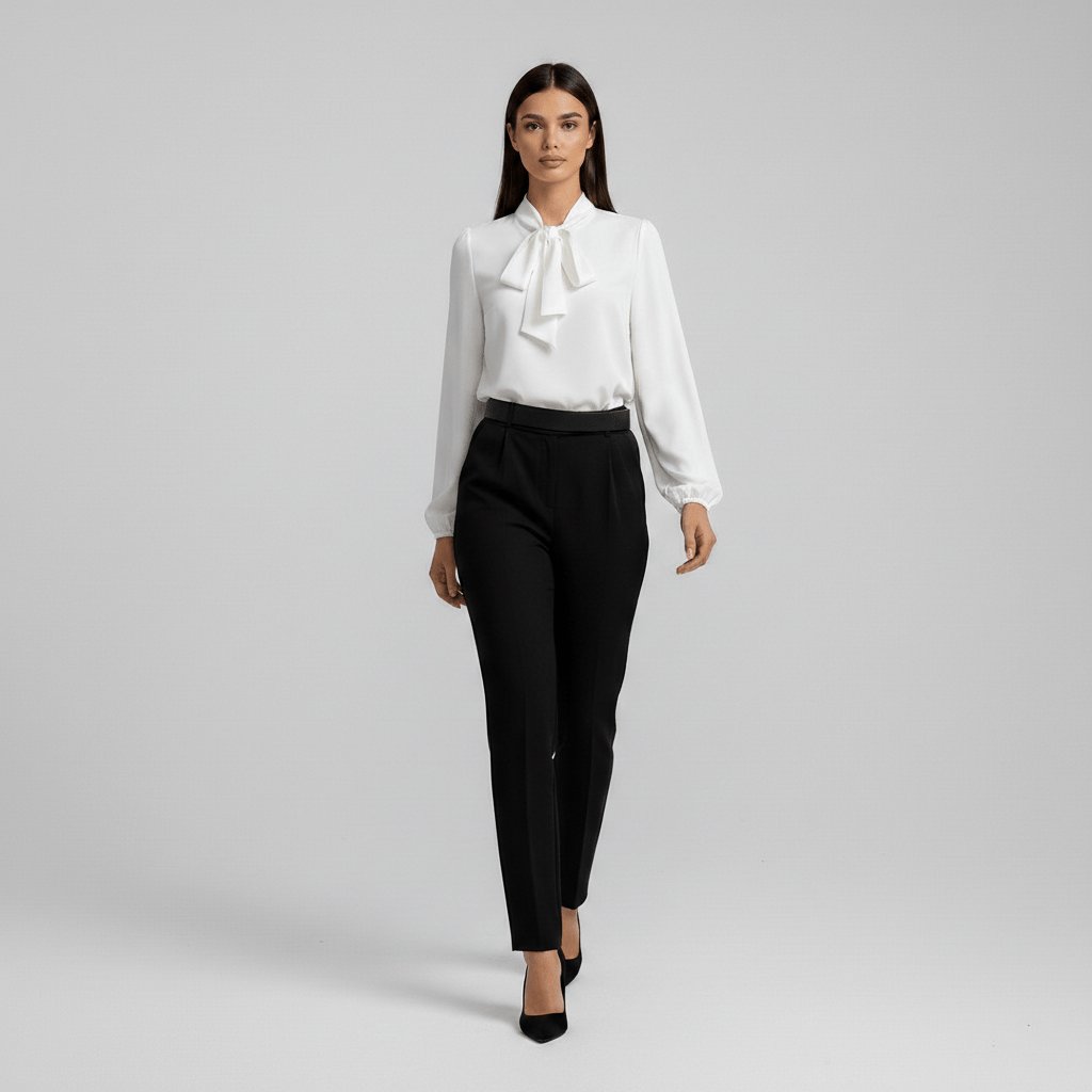 Kayleigh | Camicetta a maniche lunghe comoda ed elegante con fiocco 7