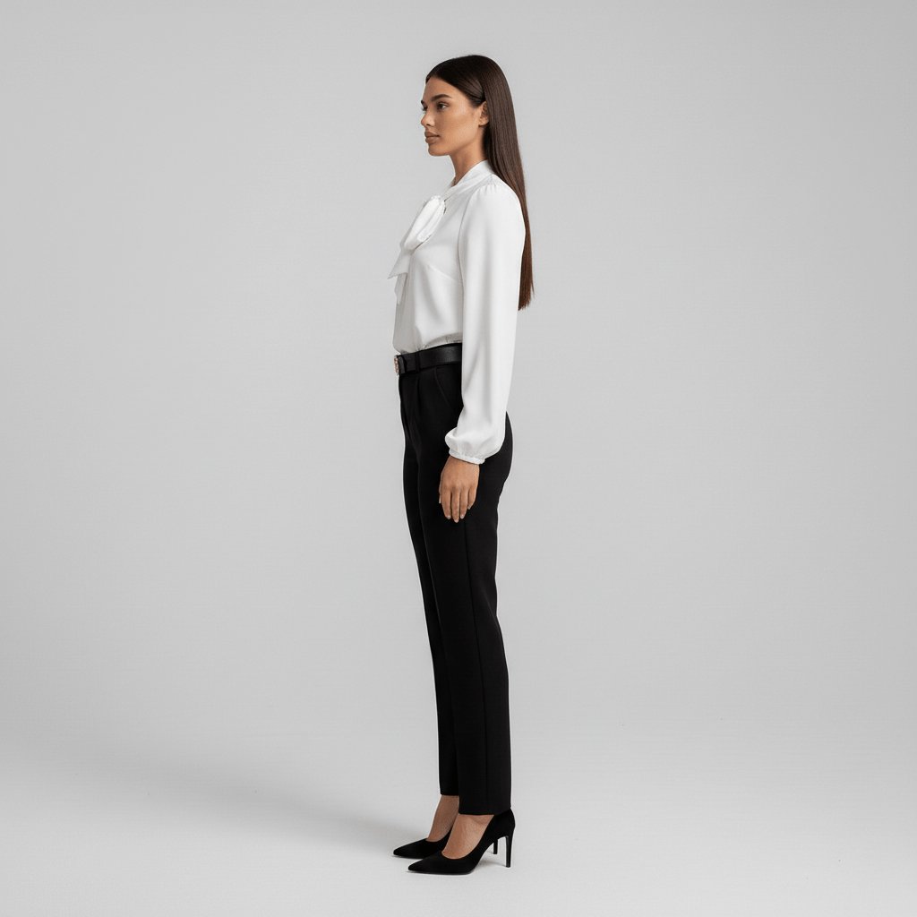 Kayleigh | Camicetta a maniche lunghe comoda ed elegante con fiocco 8