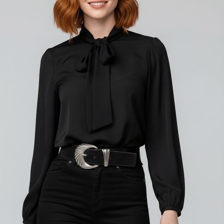 Kayleigh | Camicetta a maniche lunghe comoda ed elegante con fiocco 9