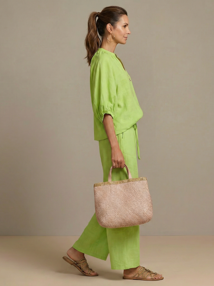 Kira | Elegante Completo Donna – Tailleur Donna Elegante con Maniche a Palloncino e Pantaloni Fluidi 8