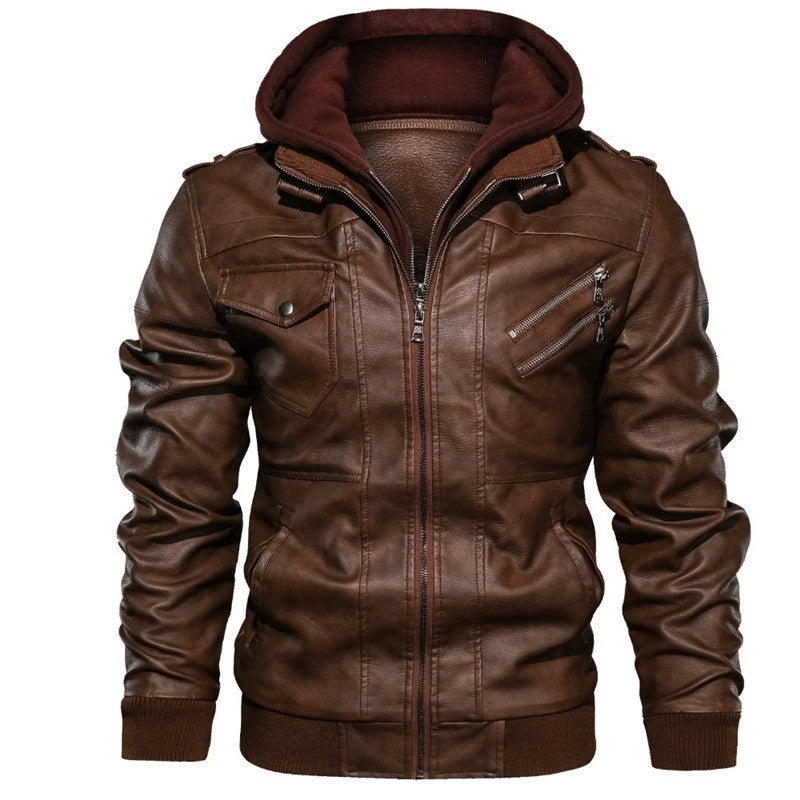 Kivits | Giacca Pelle Uomo – Elegante, Comoda &amp; Versatile con Cappuccio 3