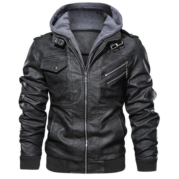 Kivits | Giacca Pelle Uomo – Elegante, Comoda &amp; Versatile con Cappuccio 4