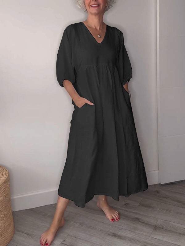Klara | Abito midi con scollo a V e design elegante 5