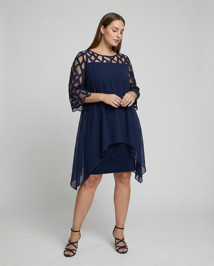 Klara | Elegante e Confortevole Abito Midi Taglie Forti 0