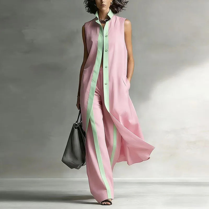 Klaudia | Elegante Completo Donna Due Pezzi Senza Maniche – Completi Eleganti Donna 0